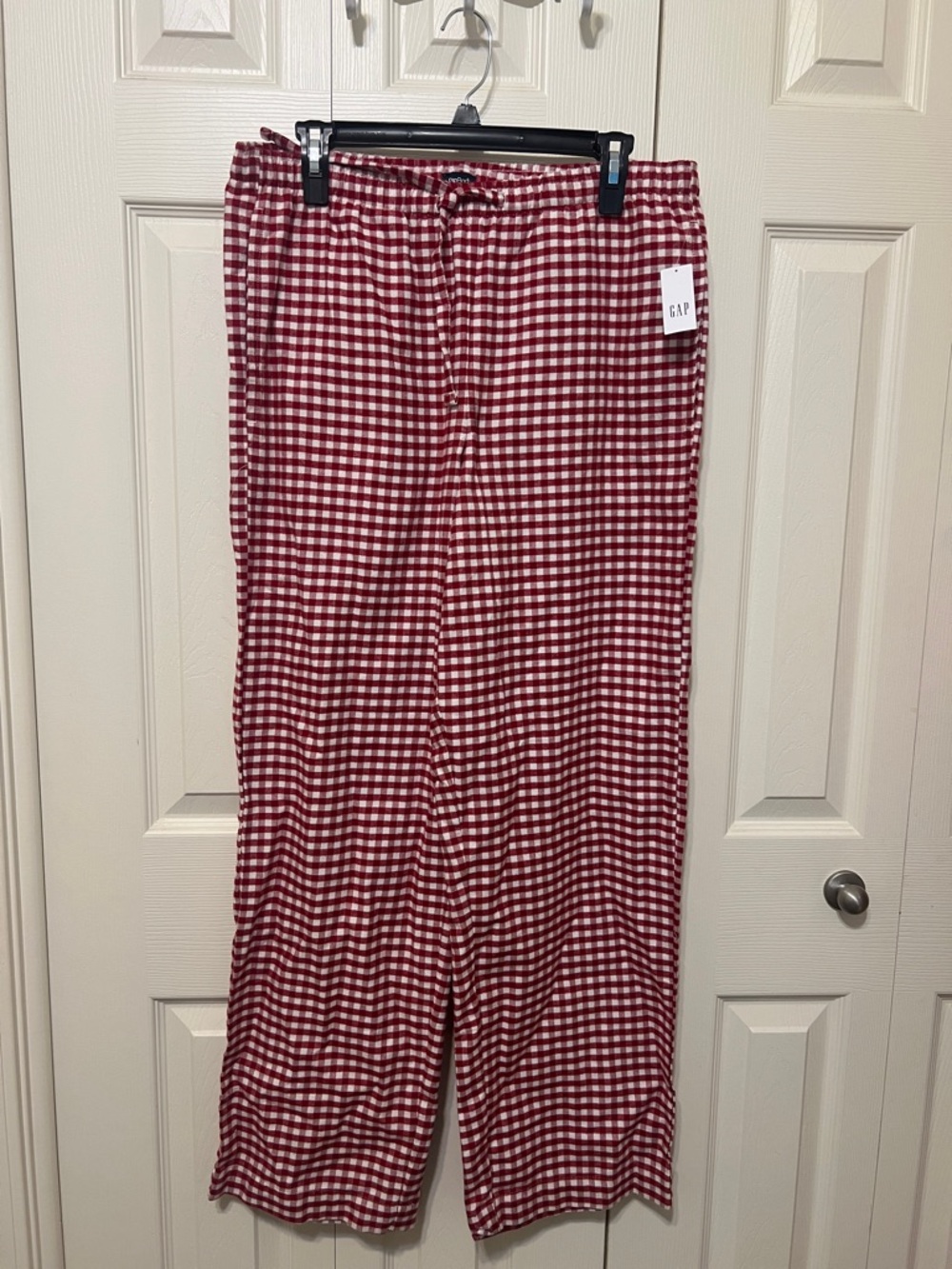 GAP Red & White Gingham Lounge Pants. 100% cotton.